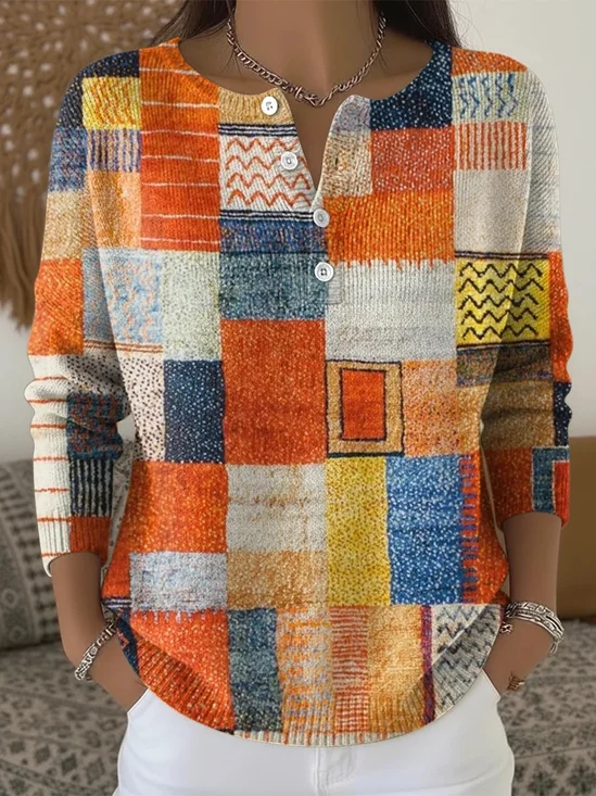 Casual Loose Crew Neck Sweater