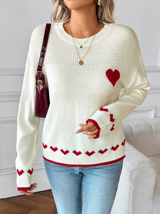 Knitted Casual Crew Neck Sweater