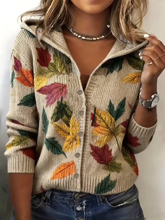 Simple Hoodie Wool/Knitting Cardigan