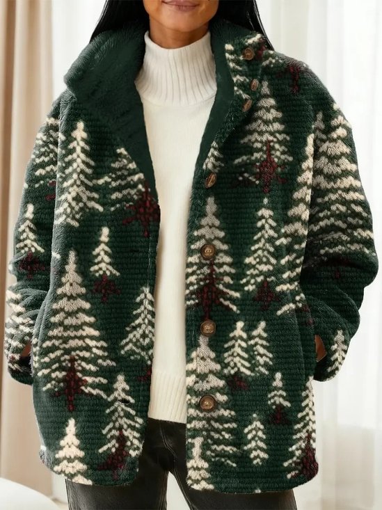 Flannel Boho Loose Teddy Jacket