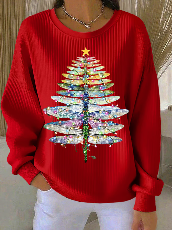 Printing Christmas Tree Casual Sweatshirt