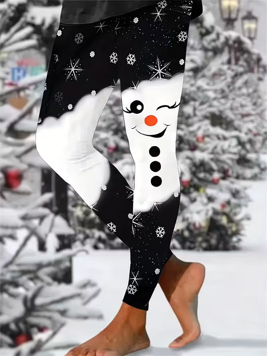 Christmas Casual Jersey Tight Leggings