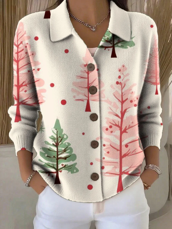 Vintage Buckle Christmas Regular Fit Cardigan
