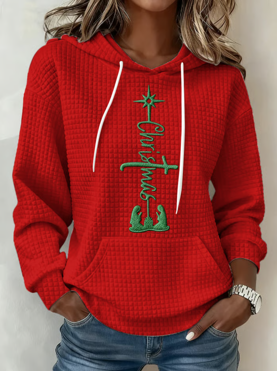 Women's Christmas Casual Faith Print Sweatshirt