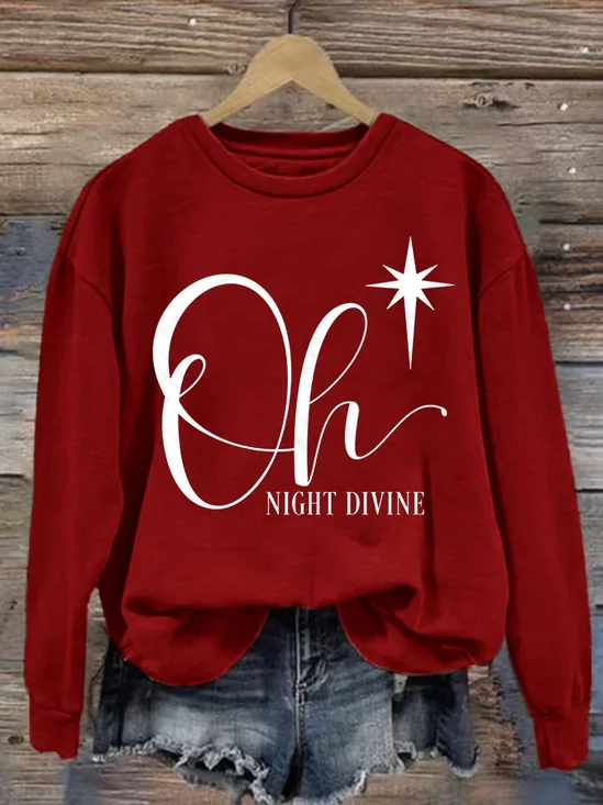 Loose Christmas Casual Printing Sweatshirt