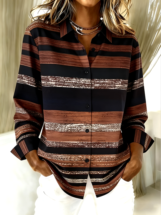 Vintage Shirt Collar Loose Shirt