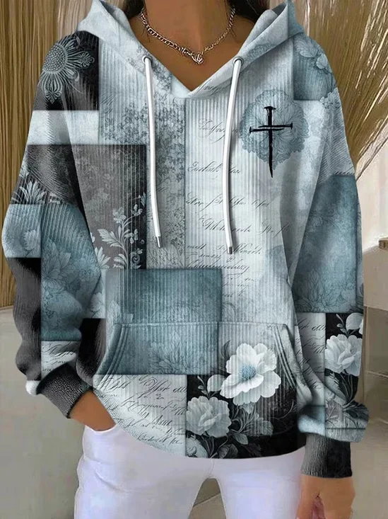 Printing Loose Hoodie Casual Hoodie