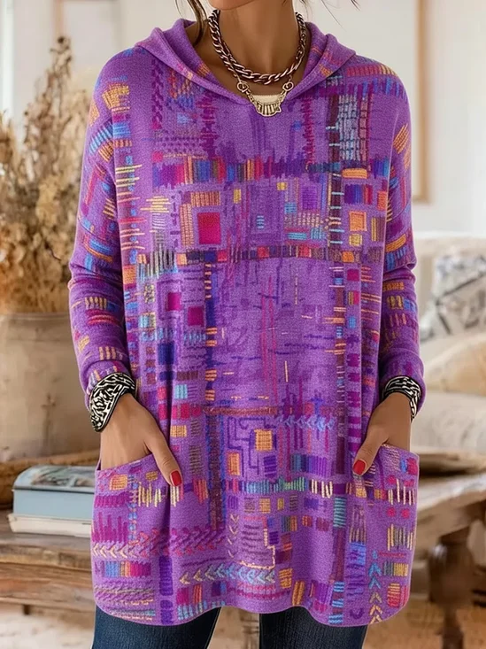 Printing Vintage Hoodie Abstract Hoodie