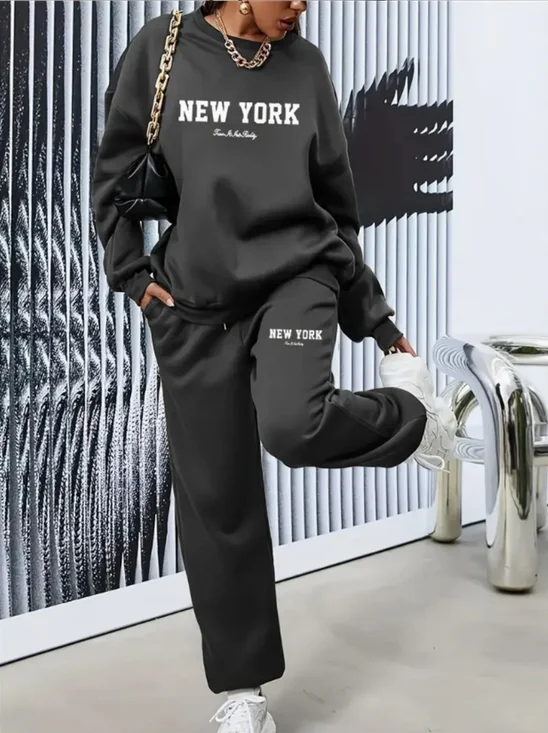 Women's Casual Sweatshirt and Pants Set
