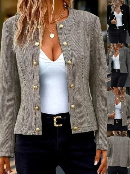 Lapel Collar Regular Fit Lady Romance Jacket