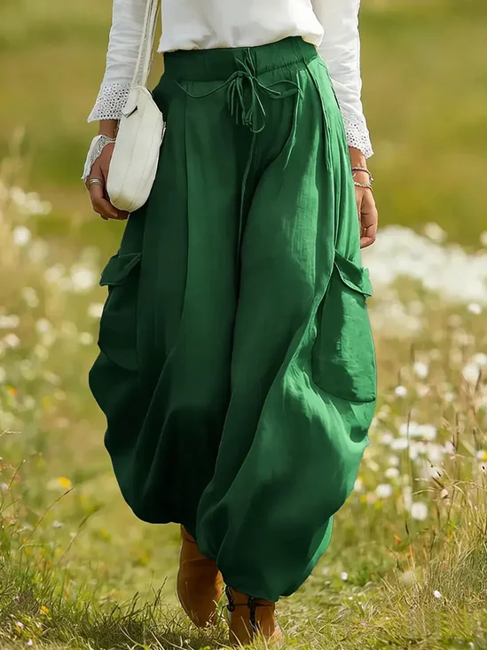 Casual Plain Bloomers Pant