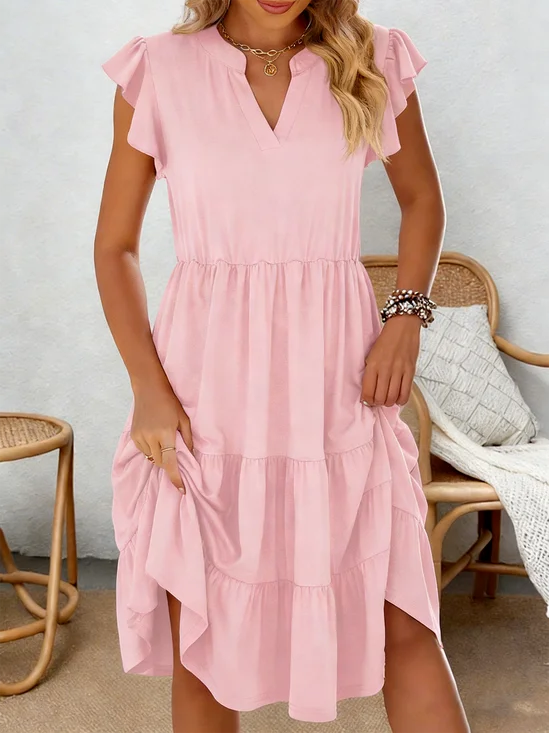 Plain Others Loose Elegant Dress With No