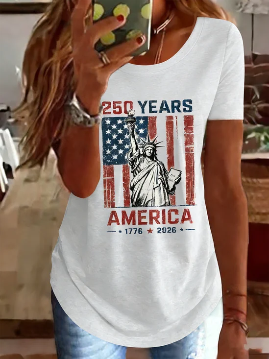 Retro American 250th Anniversary T-shirt Vintage Independence Day T-shirt