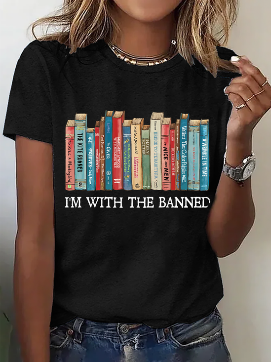 I'm With The Banned Banned Books Cotton T-Shirt
