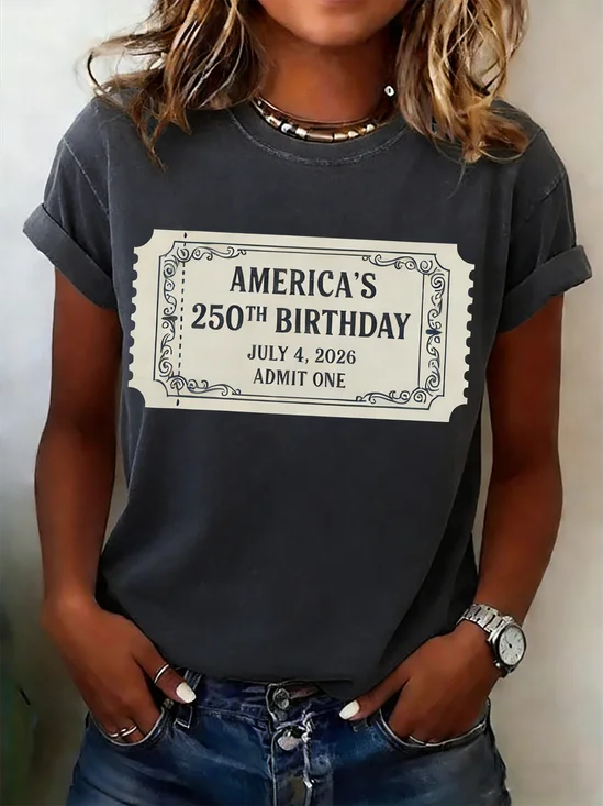 250th anniversary Casual Regular Fit Usa/Us/American T-Shirt