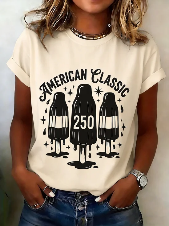 250th anniversary Crew Neck Usa/Us/American Casual T-Shirt