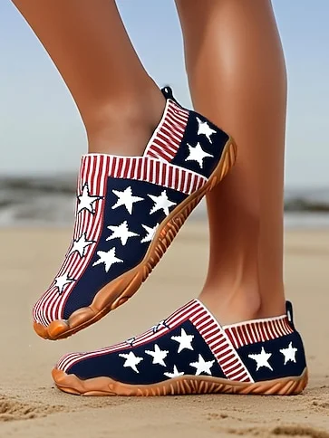 America Flag Casual All Season Shallow Shoes