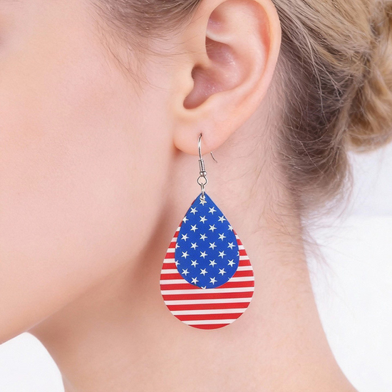 American Flag Sunflower  AcrylicMaterial  Earrings