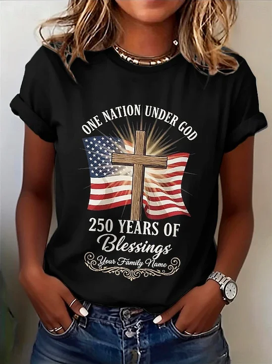 Women's Short Sleeve T-shirt Summer Black Text Letters Printing Jersey Crew Neck Daily Going Out Casual Top
