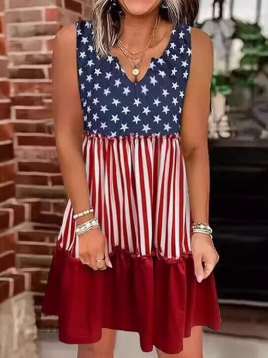 Independence Day Vintage Loose Others Dress