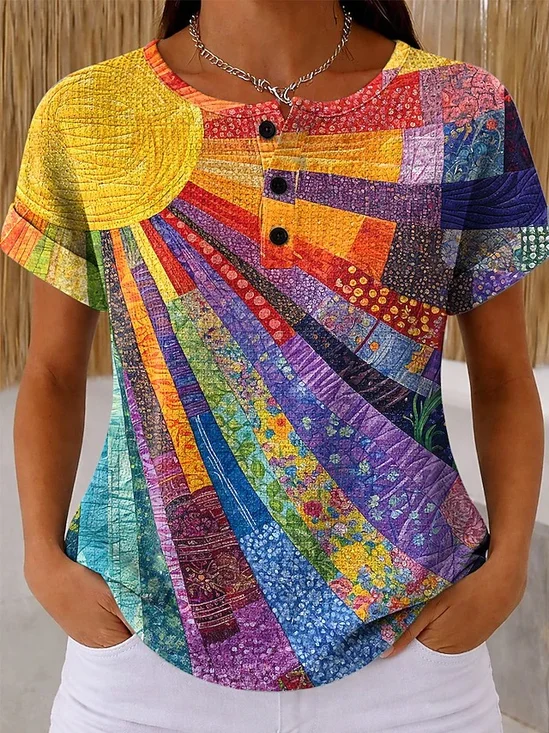 Pop Art Print Loose Others Vintage T-Shirt