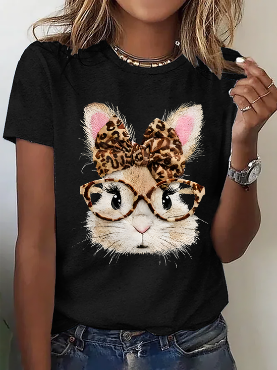 Women's Happy Easter Bunny short-sleeved T-shirt