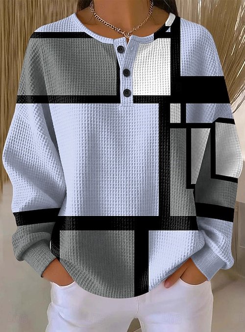 Casual Geometric Others Sweatshirt