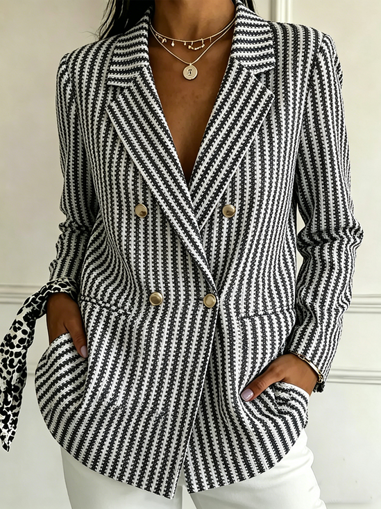 Elegant Loose Polka Dots Others Blazer