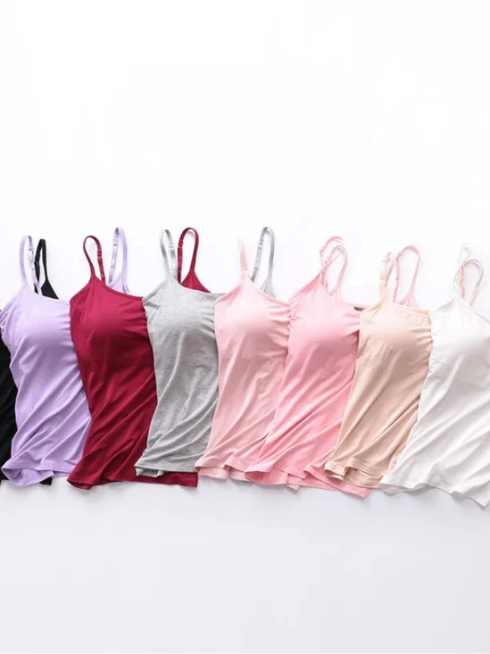 Women's Sleeveless Tank Top Summer Pearl white Plain Split Joint Modal Crew Neck Daily Going Out Simple Top