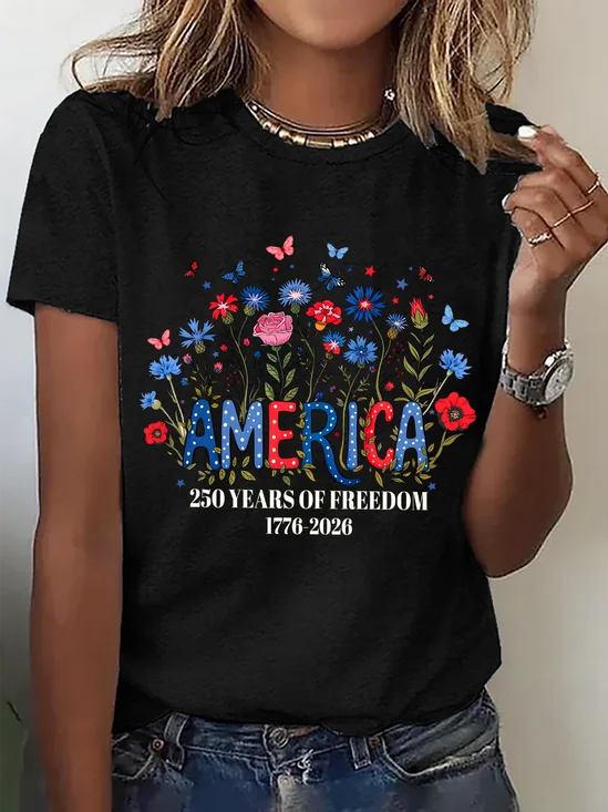 Women's USA 250 Long Sleeve Celebrate 250th Anniversary Shirt Independence Day T-Shirt 4th of July Shirt Patriotic Gift