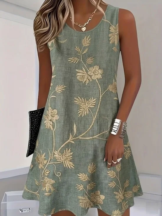 Half Open Collar Casual Regular Fit Dress With No