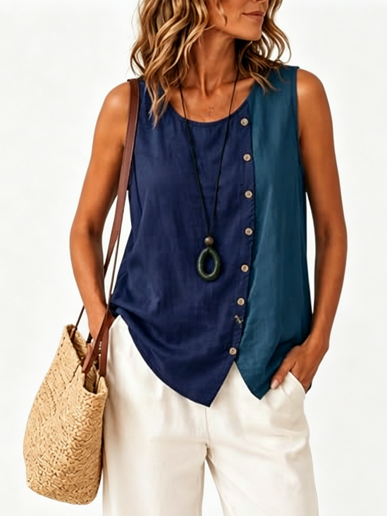 Simple Crew Neck Tank Top
