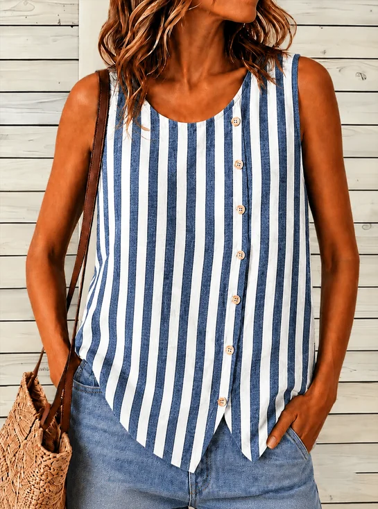 Simple Crew Neck Tank Top