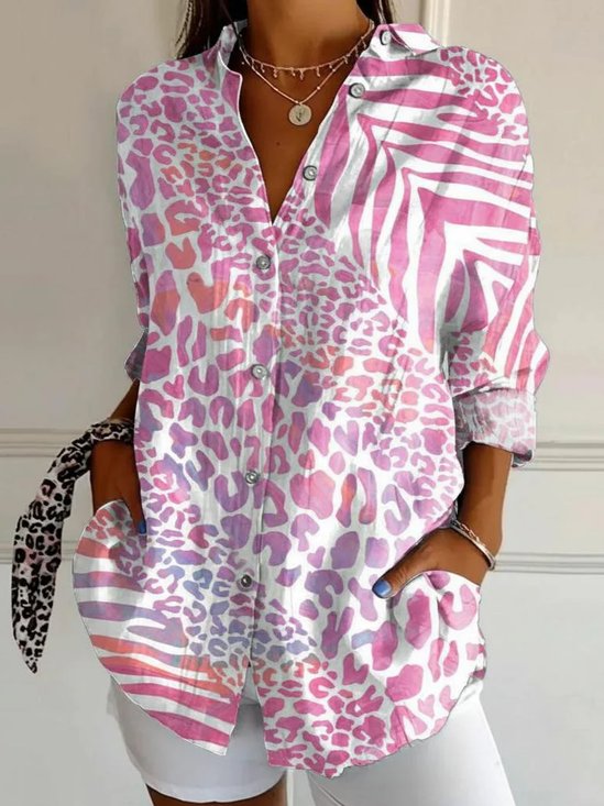 Vintage Loose Shirt Collar Shirt