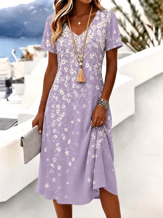 Loose Vacation Dress With No