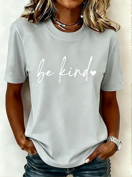 Be Kind Heart  Crew Neck Classic Tee