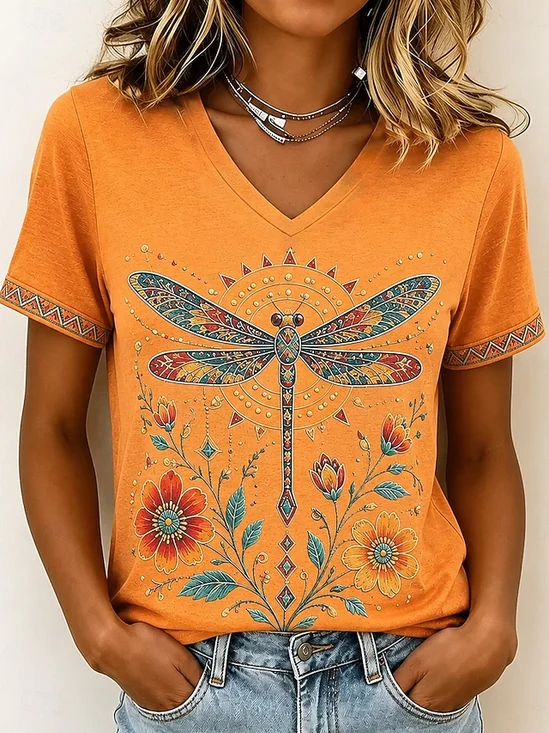 Vintage Dragonfly Regular Fit T-Shirt