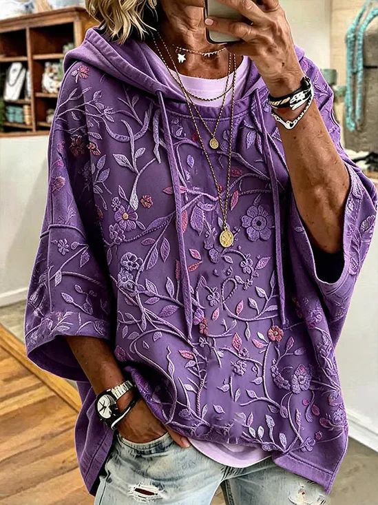 Loose Printing Hoodie Casual Hoodie