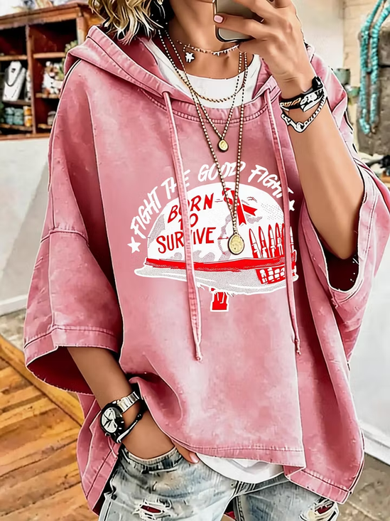Sports Loose Hoodie Geometric Hoodie