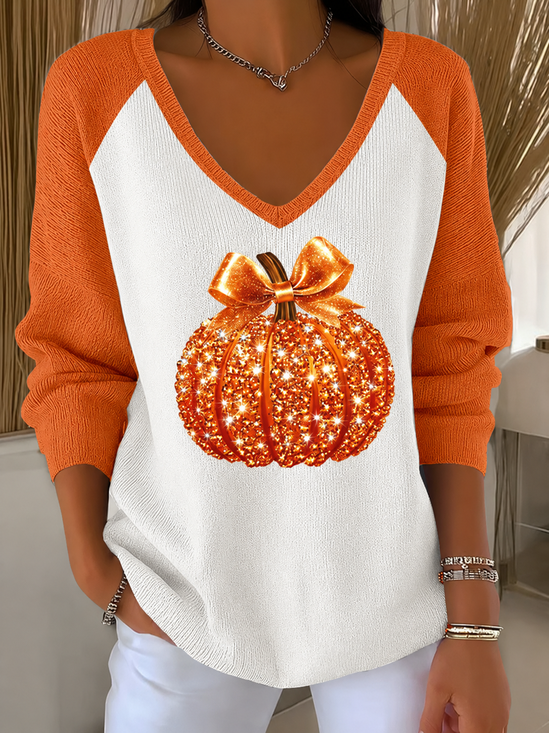 Casual V Neck Sweater