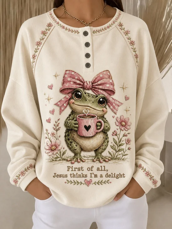 Frog Henley Casual Top