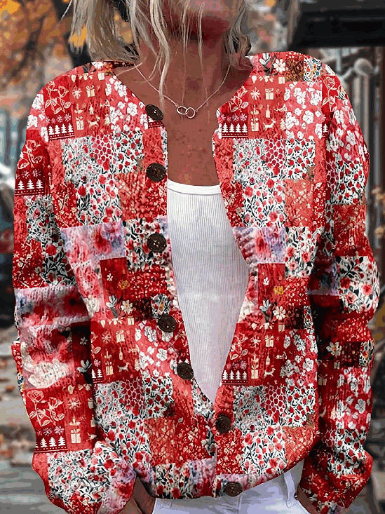 Vintage Crew Neck Cardigan