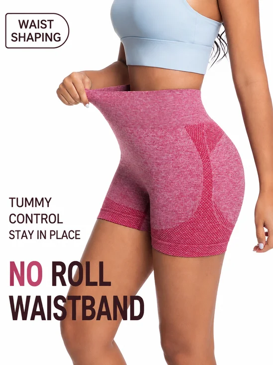 Geometric Tight Casual Active Shorts