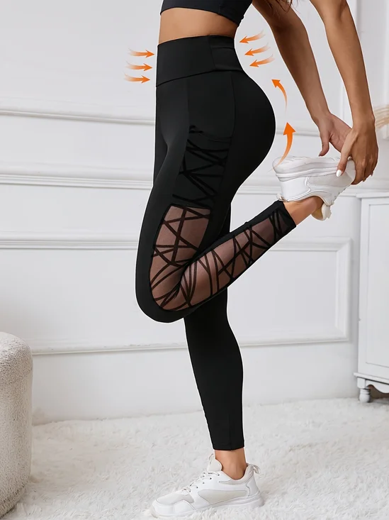 Tight Sports Hollow Out Active Shorts