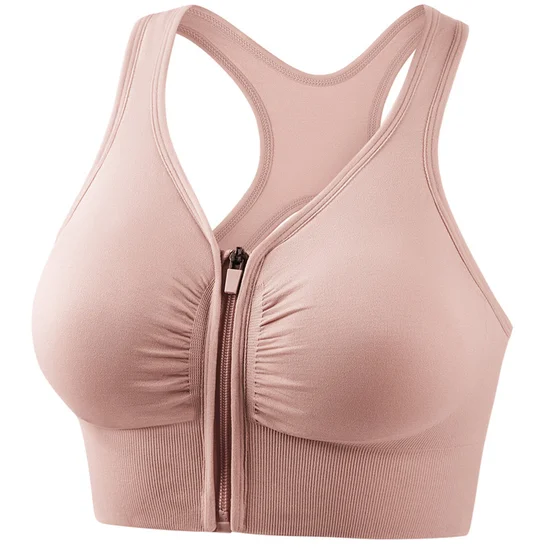 Minimalist Zip-Front Sports Bra