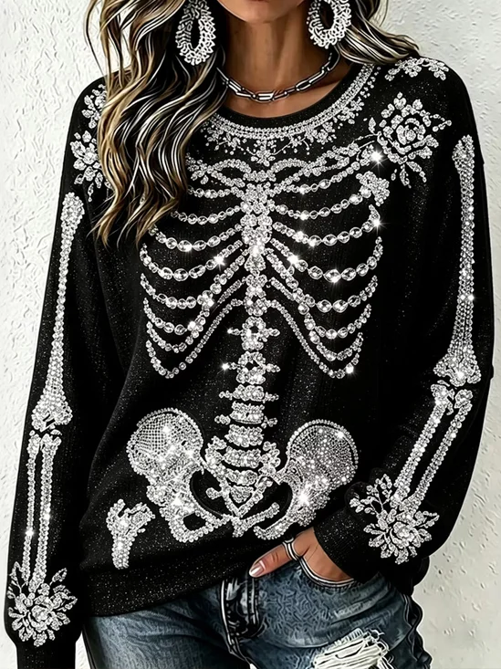 Gothic  Skeleton Sweatshirt