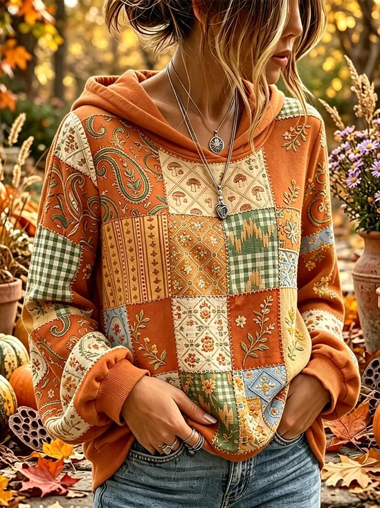 Floral Hoodie Casual Hoodie