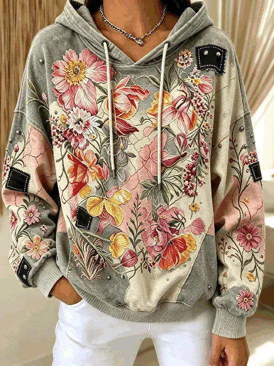 Loose 3D Printing Casual Hoodie Hoodie