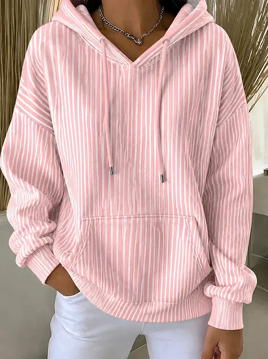 Hoodie Striped Casual Hoodie