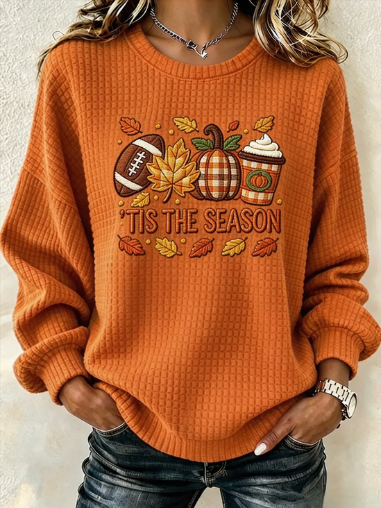Casual Crew Neck Halloween Regular Fit Sweatshirt